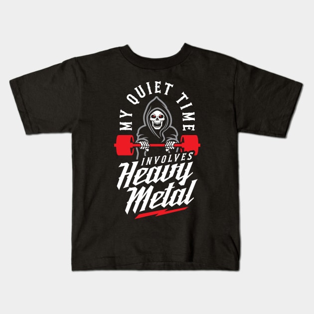 My Quiet Time Involves Heavy Metal Kids T-Shirt by brogressproject